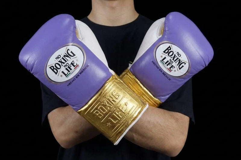 No Boxing No Life Boxing Gloves Amethyst & Gold