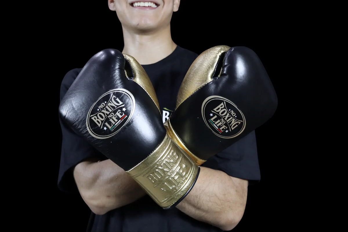 No Boxing No Life Boxing Gloves Black & Gold