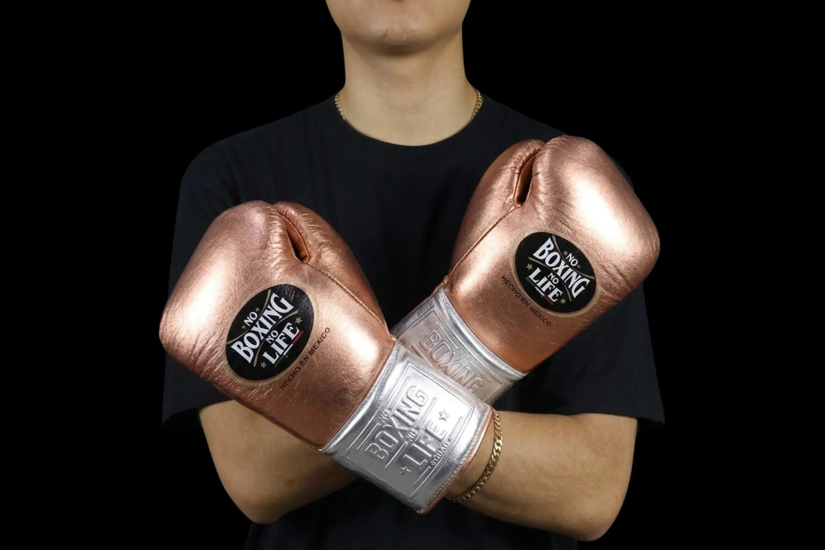 No Boxing No Life Boxing Gloves Copper Silver