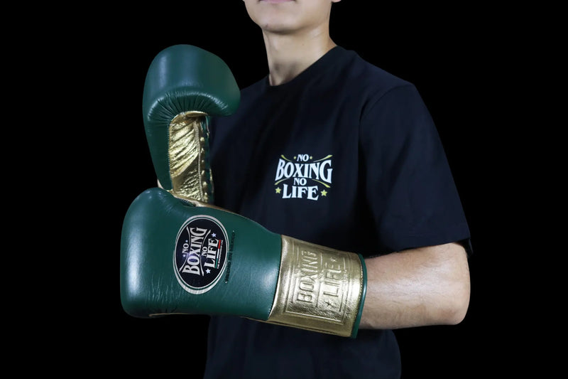 No Boxing No Life Boxing Gloves Emerald & Gold