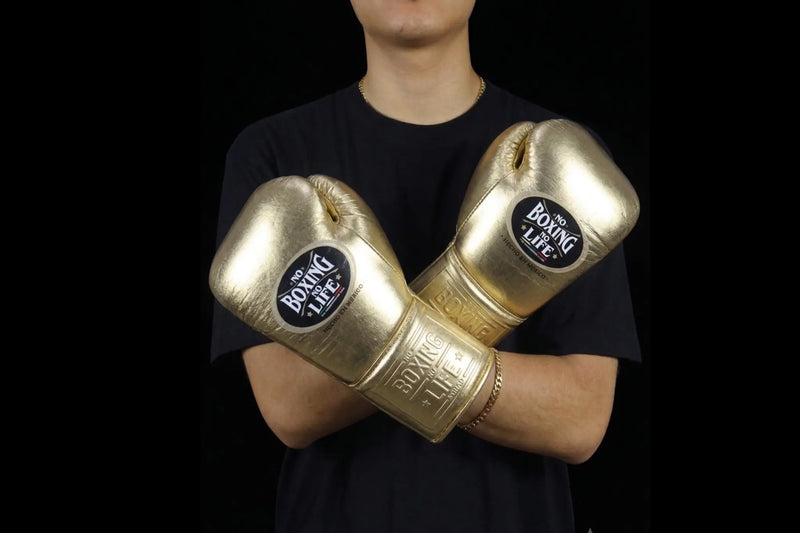 No Boxing No Life Boxing Gloves Gold