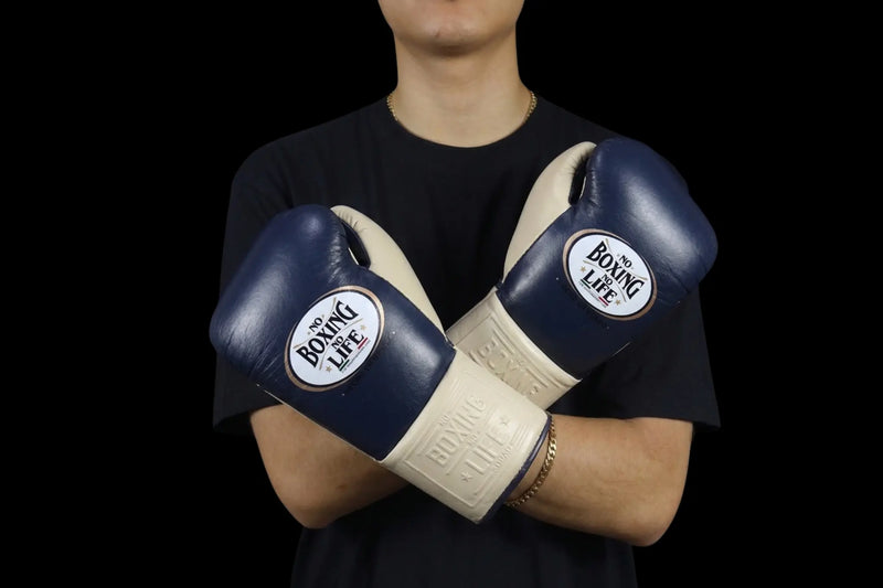 No Boxing No Life Boxing Gloves Navy Cream