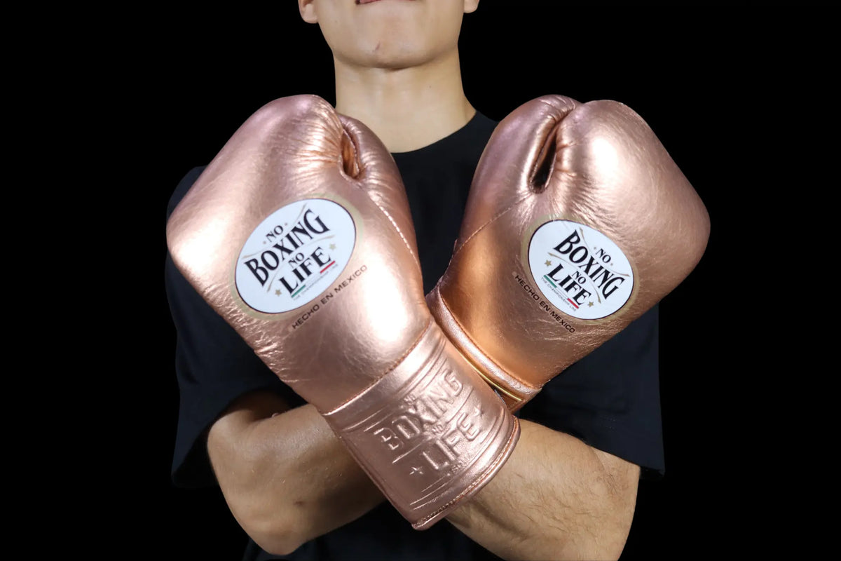 No Boxing No Life Boxing Gloves Rose Bronze