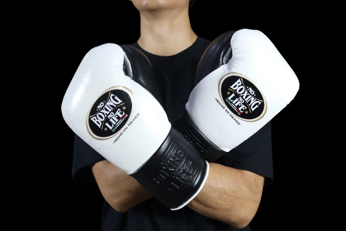 No Boxing No Life Boxing Gloves White & Black